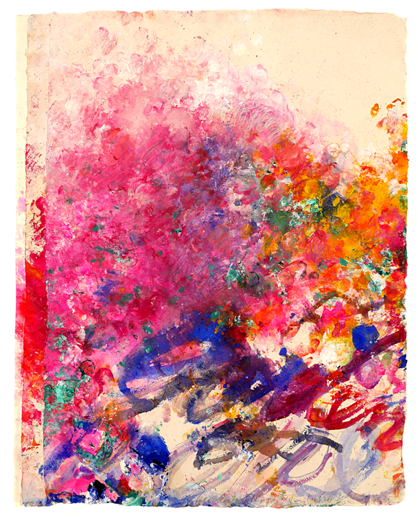 'Die guten Geister verlassen den Ort' Öl auf Leinwand 100×100 cm